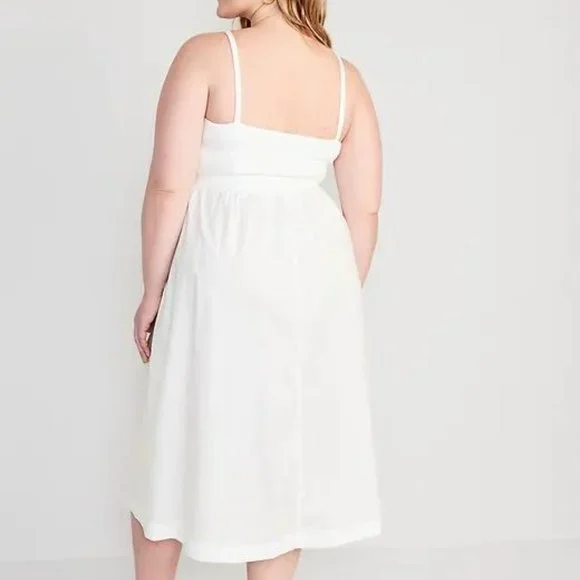 NWT Old Navy Fit & Flare Combination Midi Cami Dress for Women - Picture 7 of 7